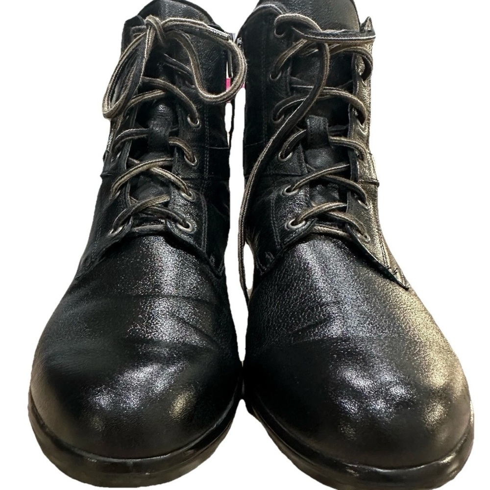 Naot Men's Shiny Black Lace-Up Boots